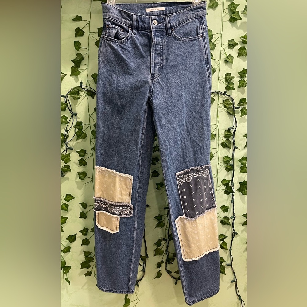 Patched Mom Jeans